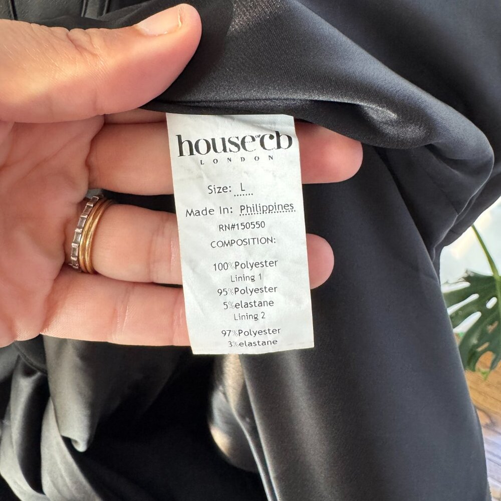 HOUSE OF CB Loretta Off-Shoulder Corset Satin Dress – Size L - Picture 7 of 15